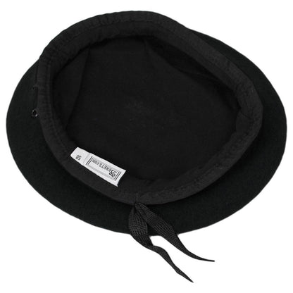 Village Hat Shop | Wool Military Beret | 152540 | under | BLACK