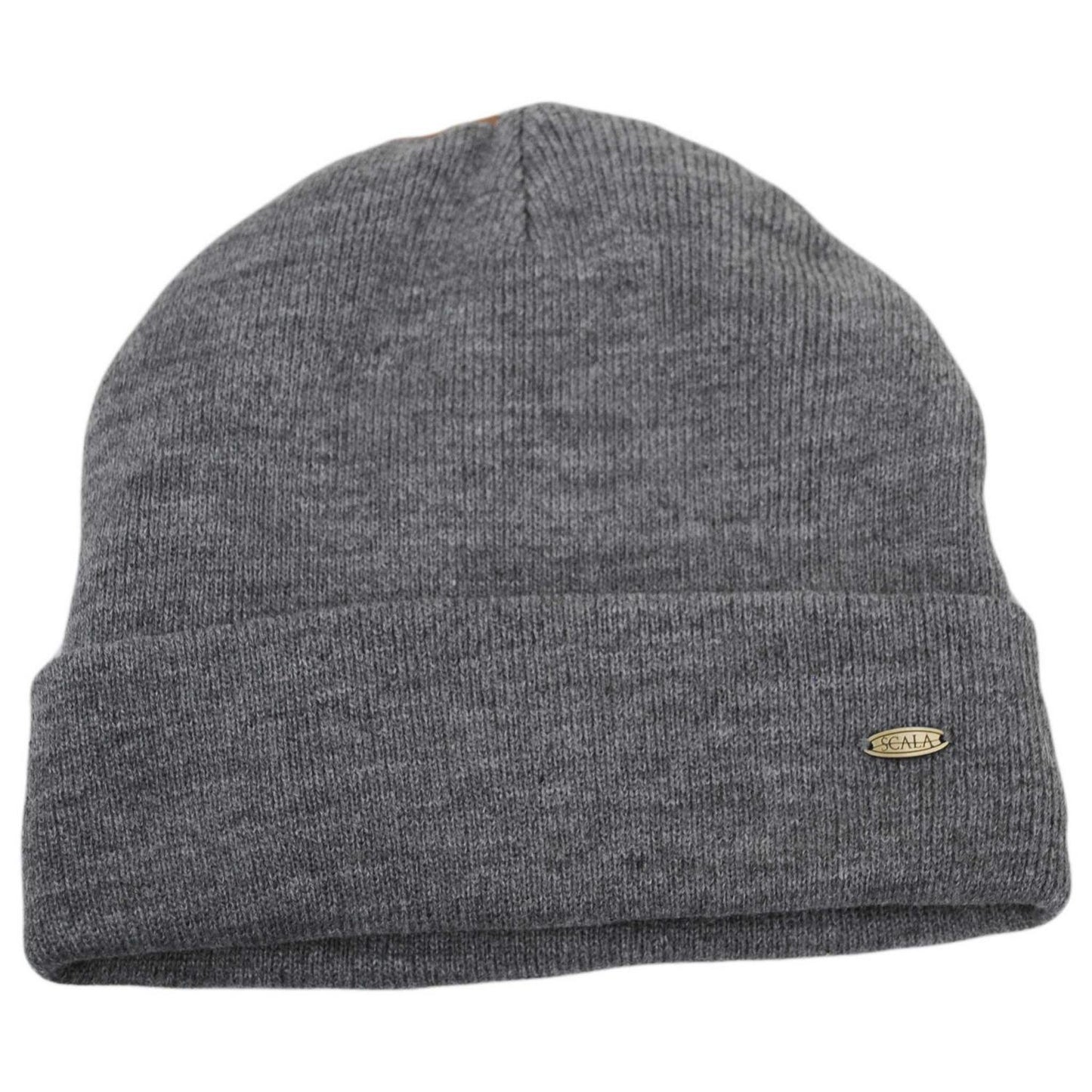 Scala | Ellen Satin Cuff Beanie Hat | 500051 | lead | GREY