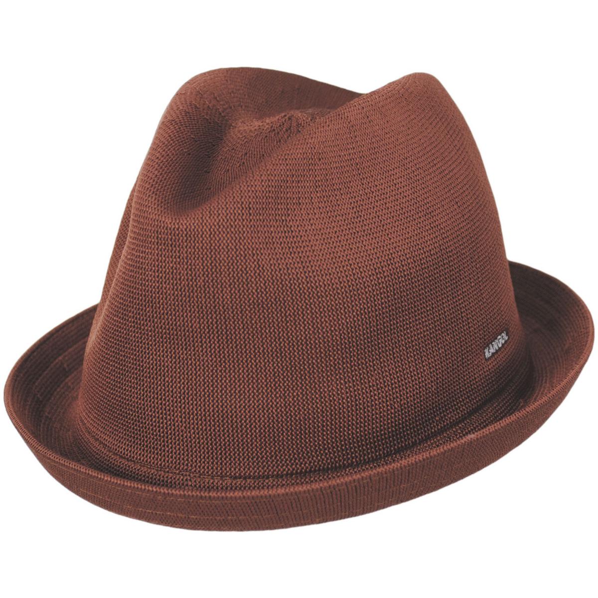 Kangol | Tropic Playa Stingy Brim Fedora Hat - Mahogany | 140518SS24 | lead | MAHOGANY