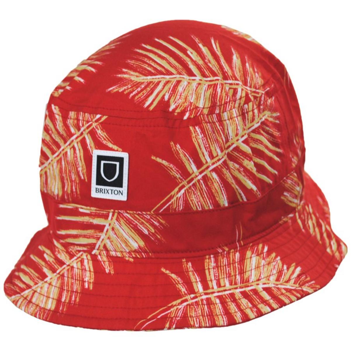 BRIXTON HATS | Beta Aloha Packable Cotton Bucket Hat | 185544 | lead | ALOHA RED