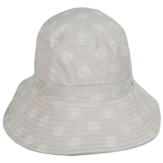 BRIXTON HATS | Dylan Cotton Blend Polka Dot Bucket Hat - FINAL SALE | 185532BP | front | BEIGE