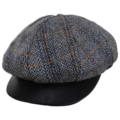 Scala | Finnbar Wool Blend Tweed Newsboy Cap | 160172 | lead | GREY