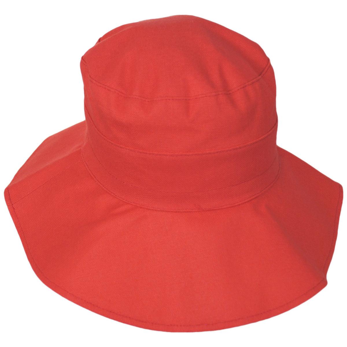 Scala | Alma Ponytail Cotton Bucket Hat | 106443 | lead | CORAL