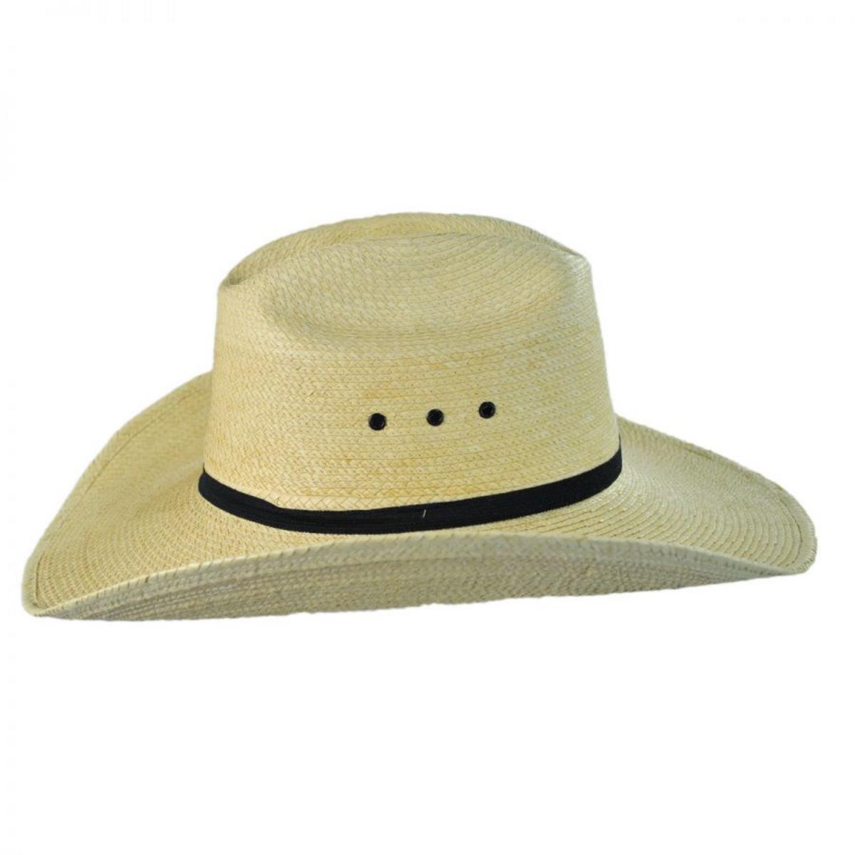 SunBody Hats | Cattleman Guatemalan Palm Leaf Straw Hat | 128204 | profile | NATURAL