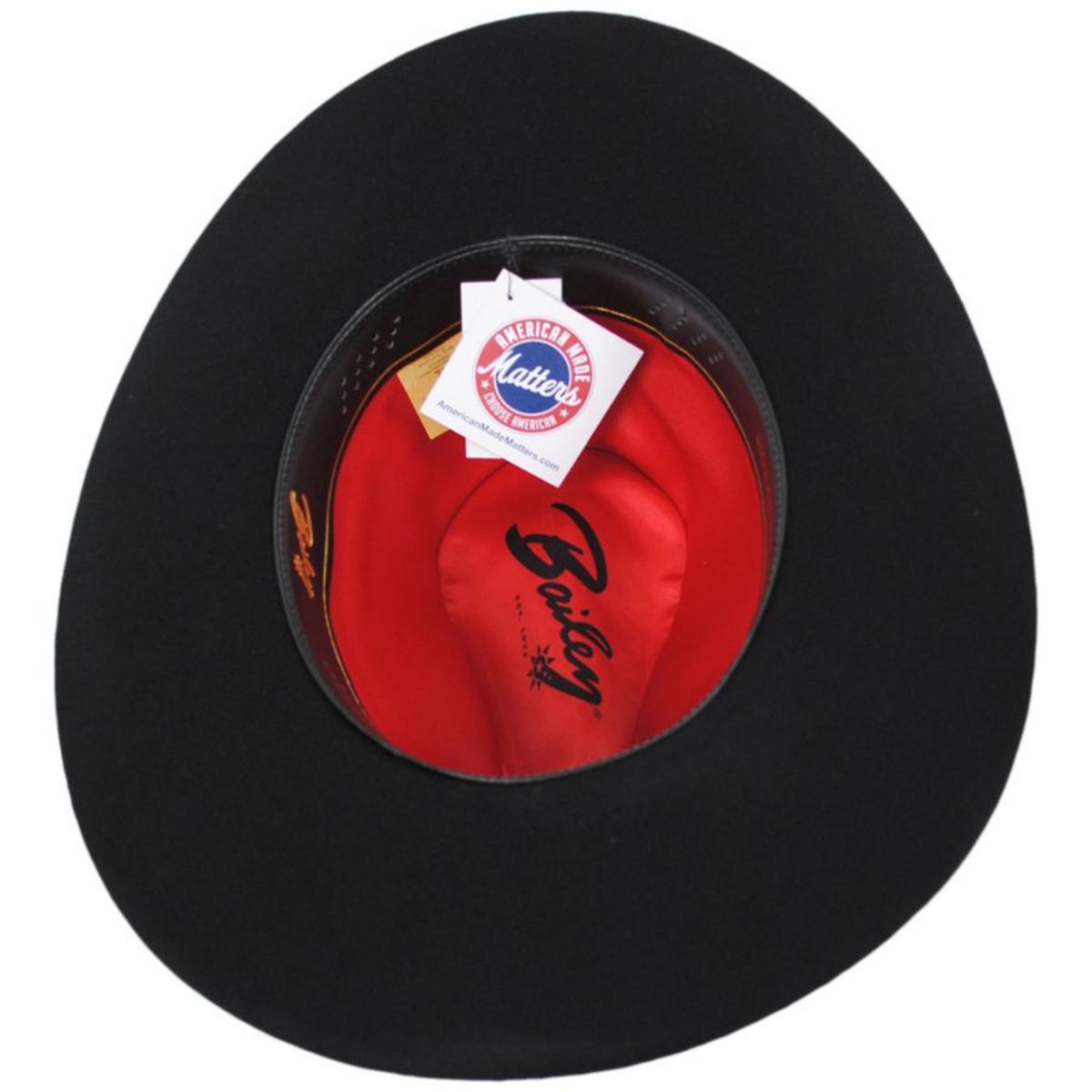 Bailey Western | Clayton Wool/Fur Felt Blend Gus Western Hat | 130025 | under | BLACK