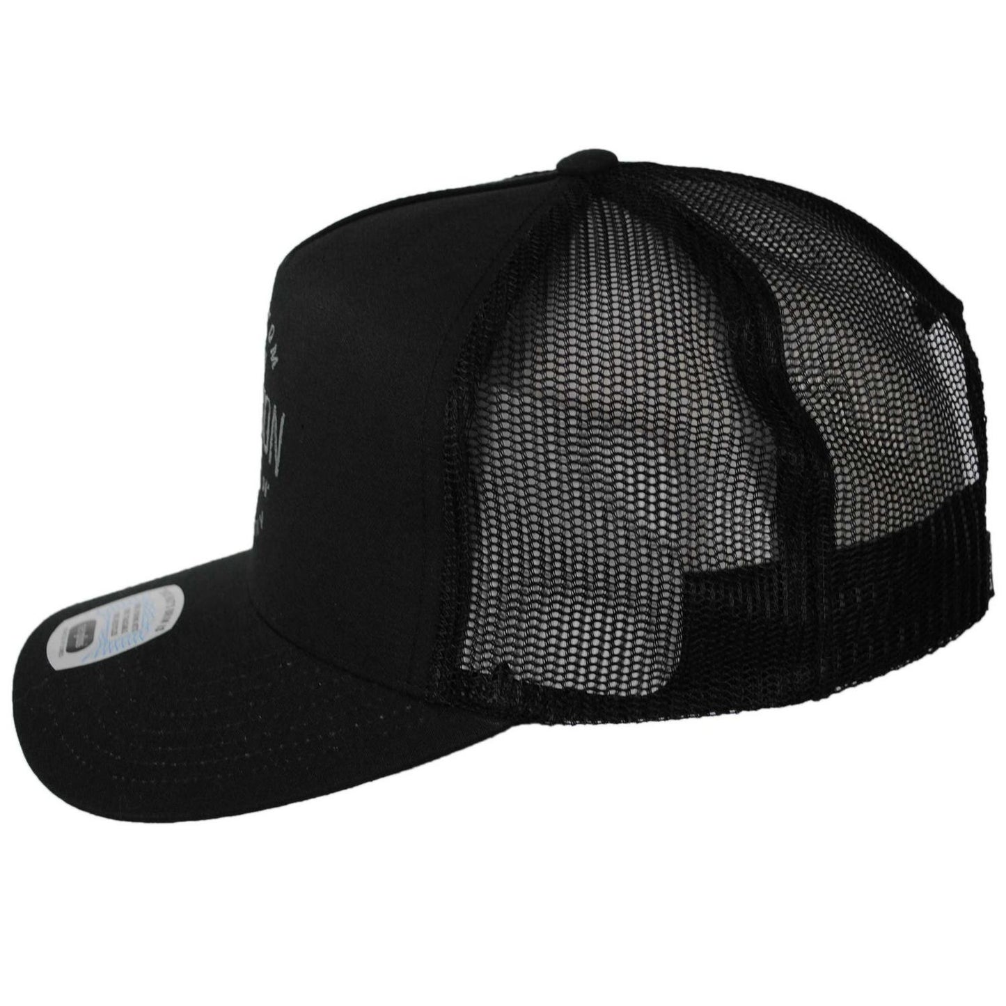 BRIXTON HATS | Fremont NetPlus Mesh Trucker Snapback Baseball Cap | 201896 | profile | BLACK/BLACK
