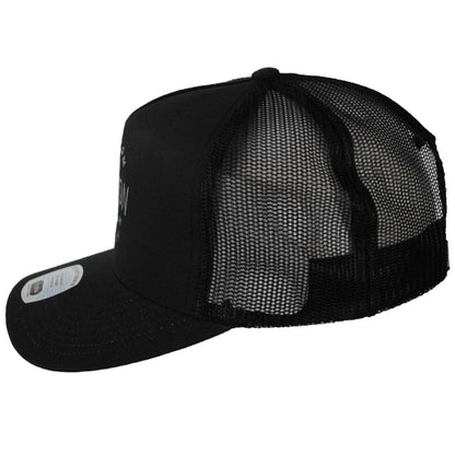 BRIXTON HATS | Fremont NetPlus Mesh Trucker Snapback Baseball Cap | 201896 | profile | BLACK/BLACK