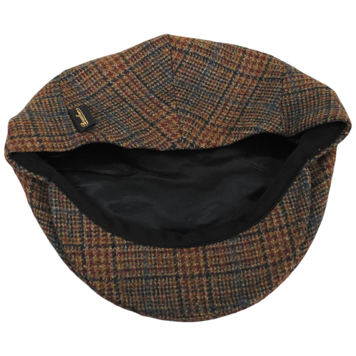 Borsalino | Ettore Wool Prince of Wales Ivy Cap | 160005 | under | BROWN/TAN