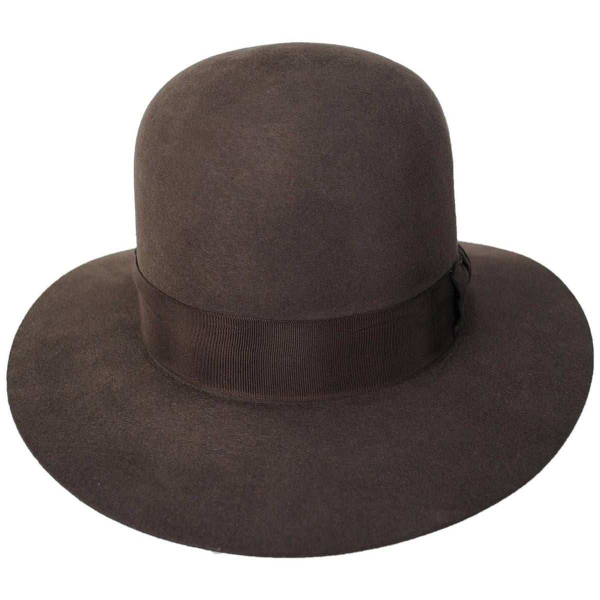 Akubra | Adventurer Fur Felt Shapeable Open Crown Fedora Hat | 131704 | front | MID BROWN