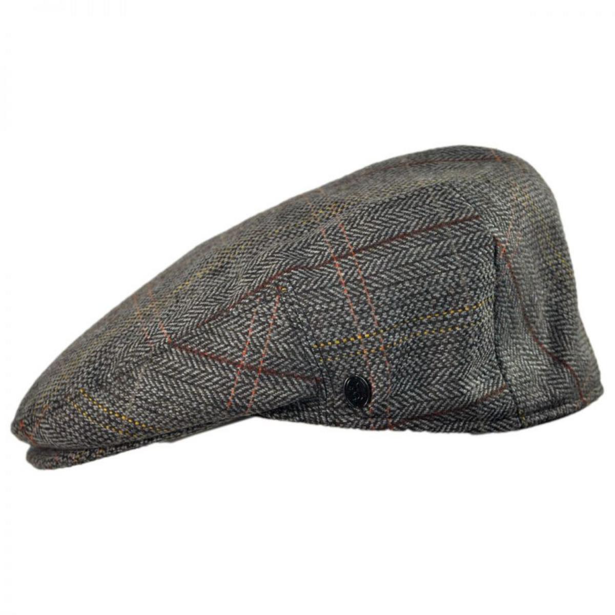 Jaxon Hats | Tweed Wool Blend Ivy Cap | 167752 | profile | BROWN/GREY
