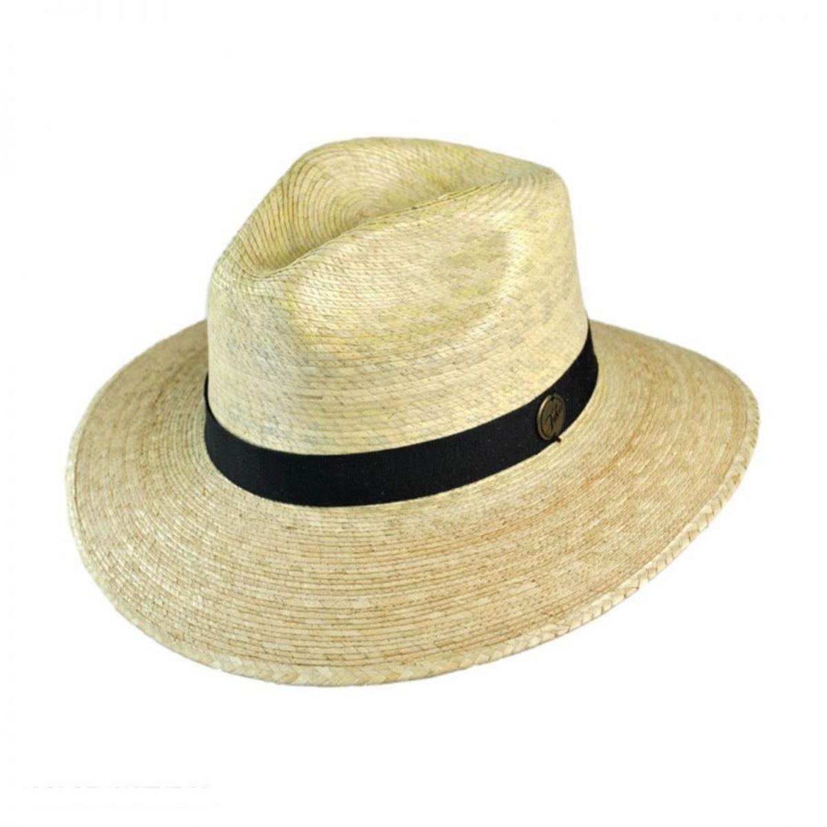 Tula Hats | Explorer Palm Straw Safari Fedora Hat | 128299 | lead | NATURAL