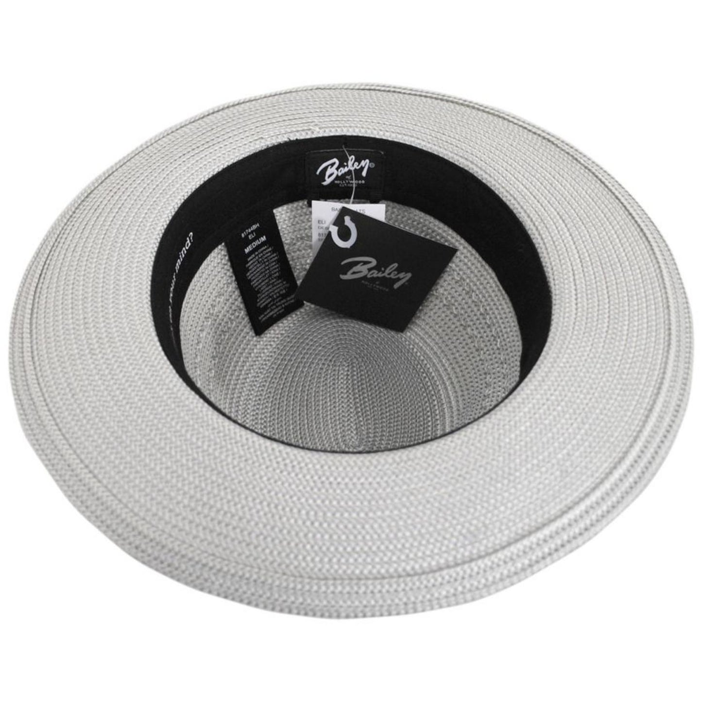 Bailey 1922 | Eli Vented Poly Straw Fedora Hat - Spring | 127751S | under | GREY