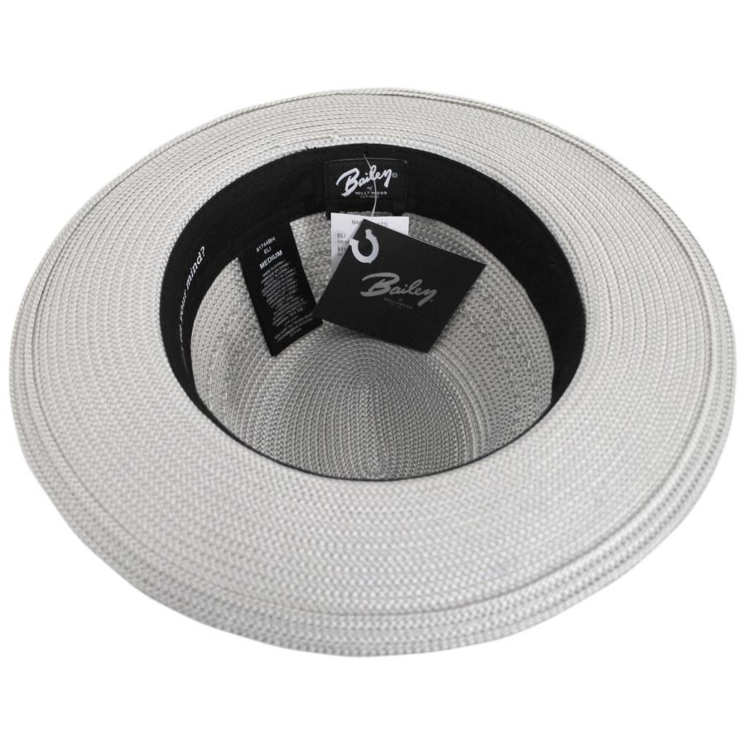 Bailey 1922 | Eli Vented Poly Straw Fedora Hat - Spring | 127751S | under | GREY
