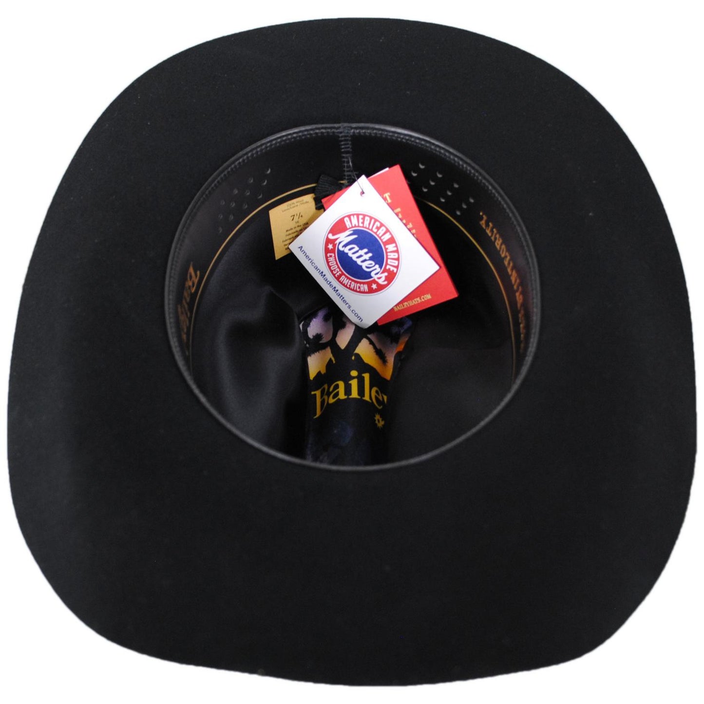 Bailey Western | Pageant II Wool Felt Western Hat | 130135 | under | BLACK