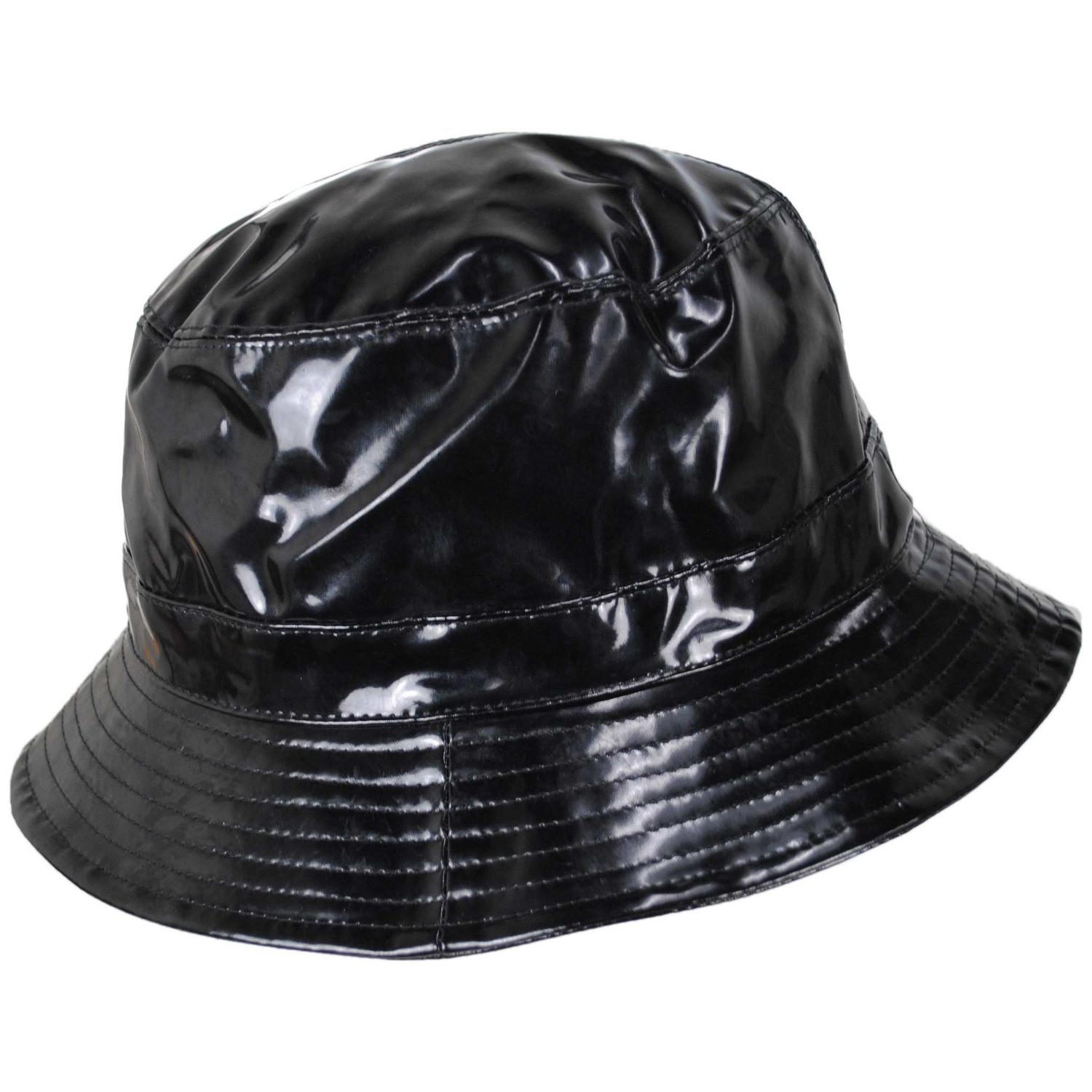 sur la tete | Vinyl Rain Bucket Hat | 186301 | profile | BLACK