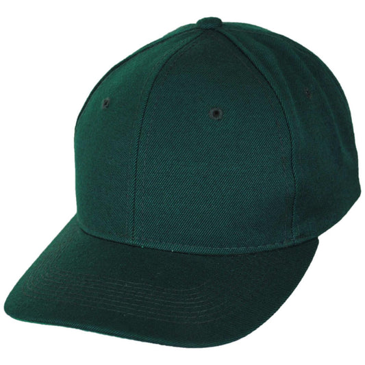 Village Hat Shop | Six-Panel Snapback Baseball Cap | 222251 | lead | DARK GREEN