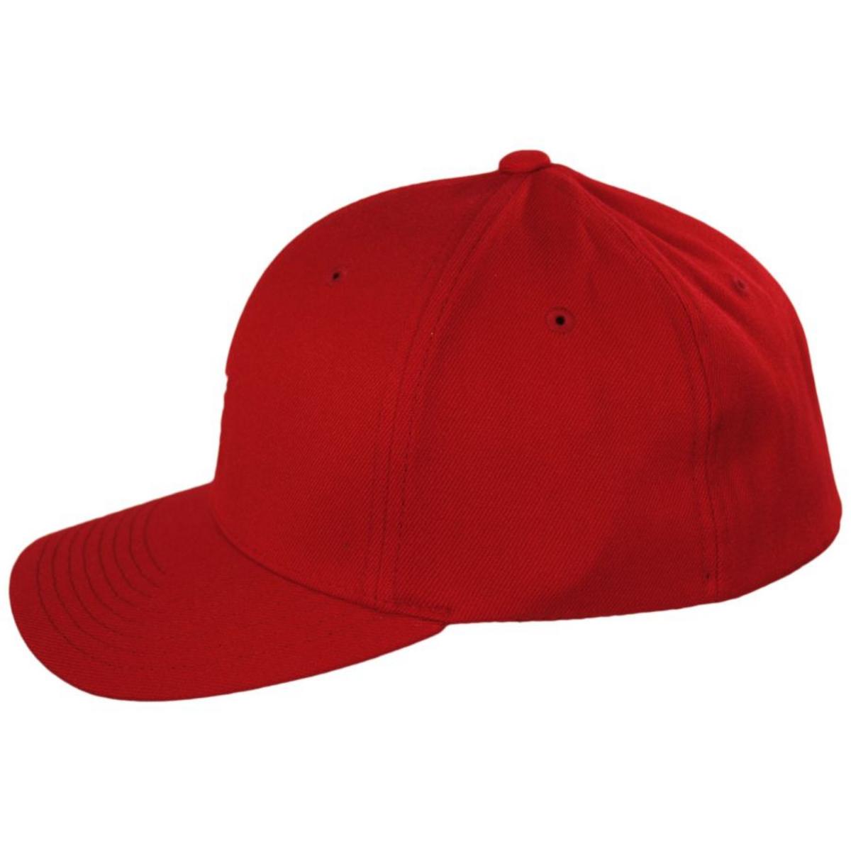 Kangol | Logo Wool FlexFit Fitted Baseball Cap | 201104 | profile | ROJO