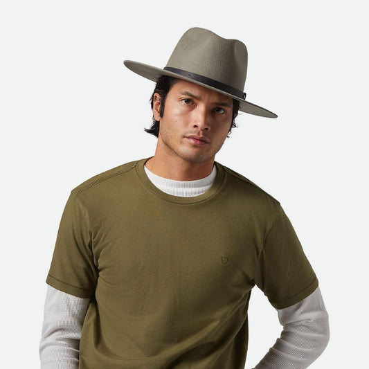 BRIXTON HATS | Hawkins Weather Guard Wool Felt Western Hat | 135613 | lsmone | BRINDLE/BLACK
