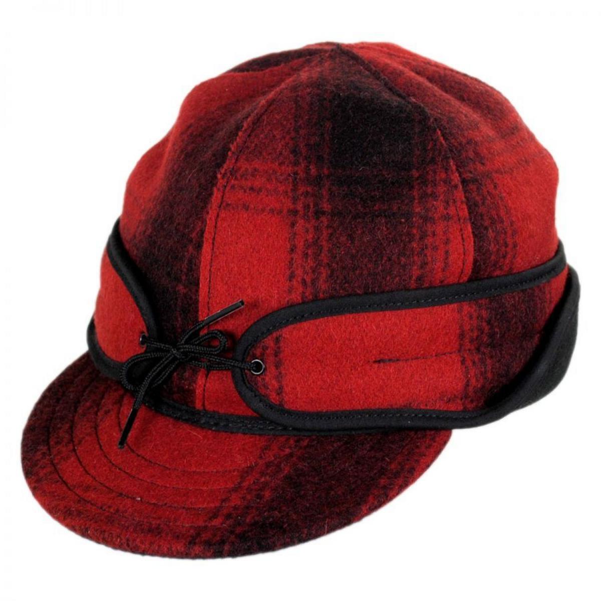 Stormy Kromer | Rancher Wool Cap | 220701 | lead | RED/BLACK