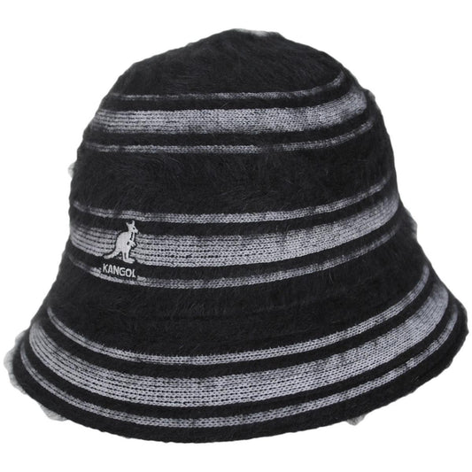 Kangol | Furgora Pop Stripe Casual Bucket Hat | 185833 | lead | BLACK/WHITE