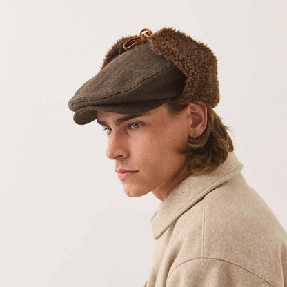 BRIXTON HATS | Barrel Tweed Earflap Ivy Cap | 161506 | lsmthree | BROWN/BROWN TWEED