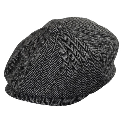 Jaxon Hats | Wholesale Kid's Herringbone Wool Blend Newsboy Cap B2B Pre-Pack