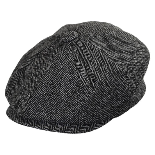 Jaxon Hats | Wholesale Kid's Herringbone Wool Blend Newsboy Cap B2B Pre-Pack