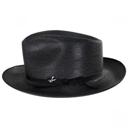 Stetson | Stratoliner Milan Straw Fedora Hat | 126908 | profile | BLACK