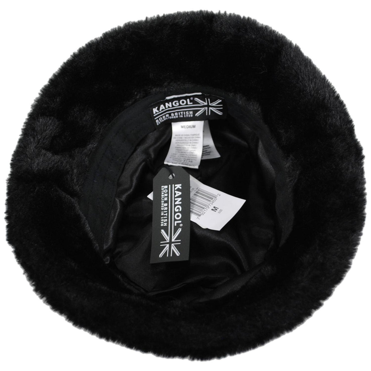 Kangol | Faux Fur Bucket Hat | 185769 | under | SOLID BLACK