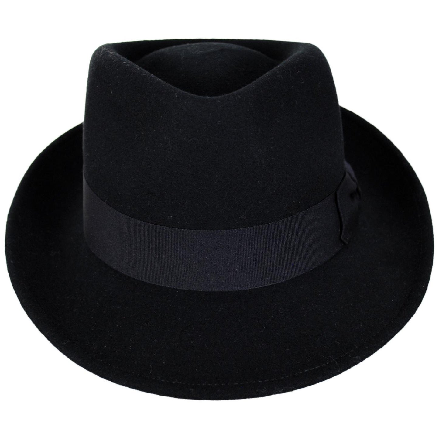 Bigalli | Quick Step Wool Felt Fedora Hat | 131439 | front | BLACK