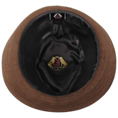 Jaxon Hats | Corduroy C-Crown Trilby Fedora Hat | 142307 | under | DARK BROWN