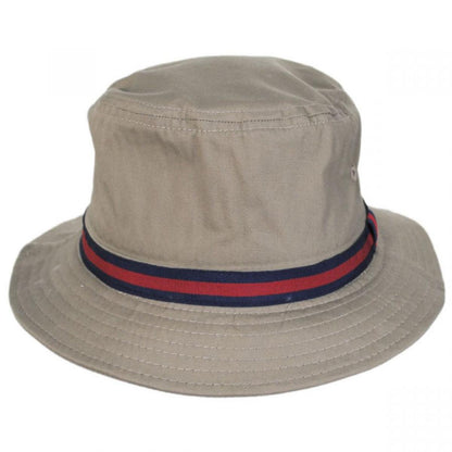 Dorfman Pacific | Poplin Cotton Blend Rain Bucket Hat | 185110 | front | BRITISH TAN