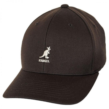 Kangol | Logo Wool FlexFit Fitted Baseball Cap | 201104 | lead | BROWN