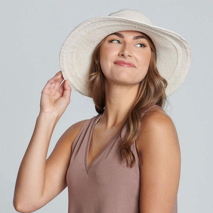 San Diego Hat Company | Bali Cotton Crochet Sun Hat  | 108934 | lsftwo | NATURAL