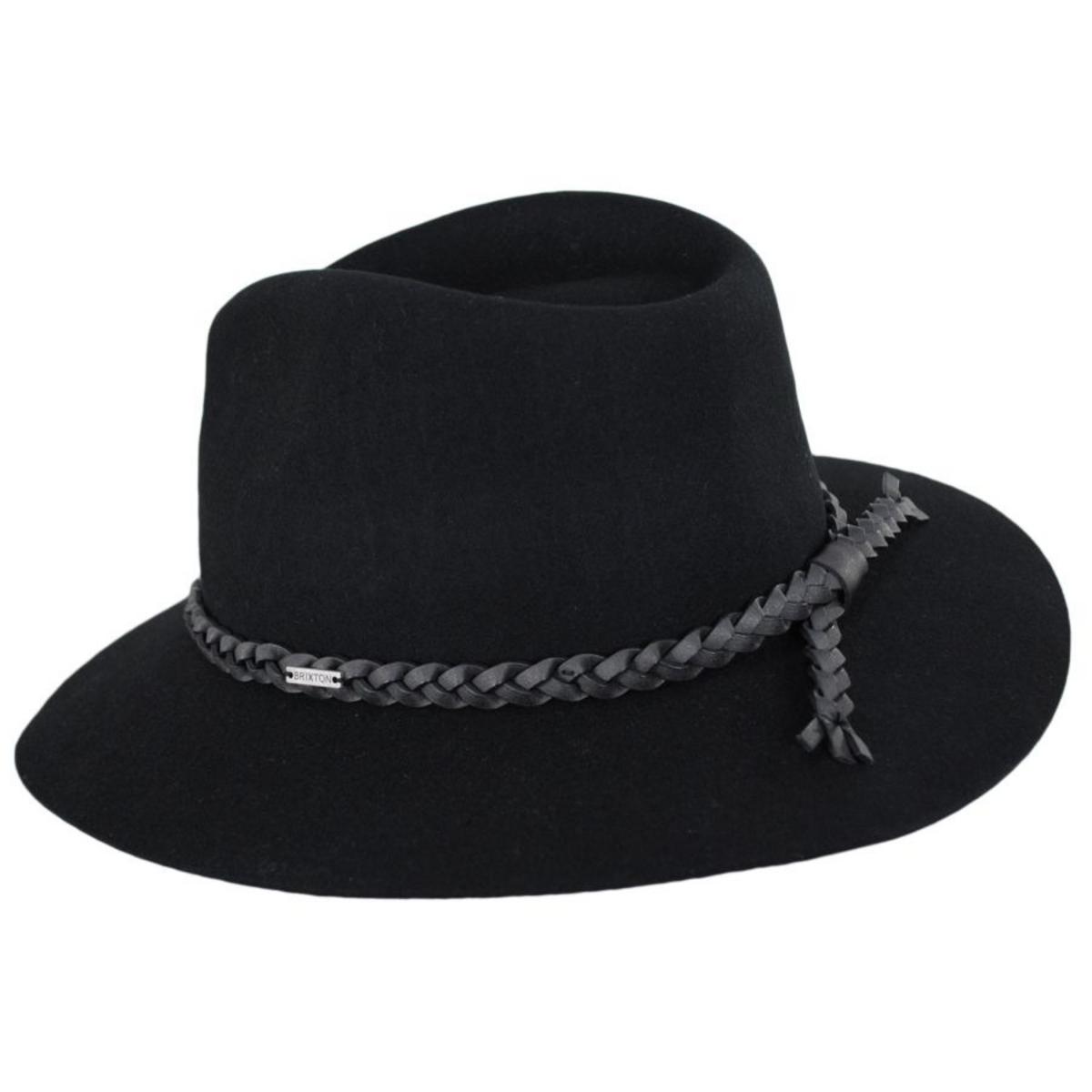 BRIXTON HATS | Messer Wool Felt Western Fedora | 135653 | profile | BLACK