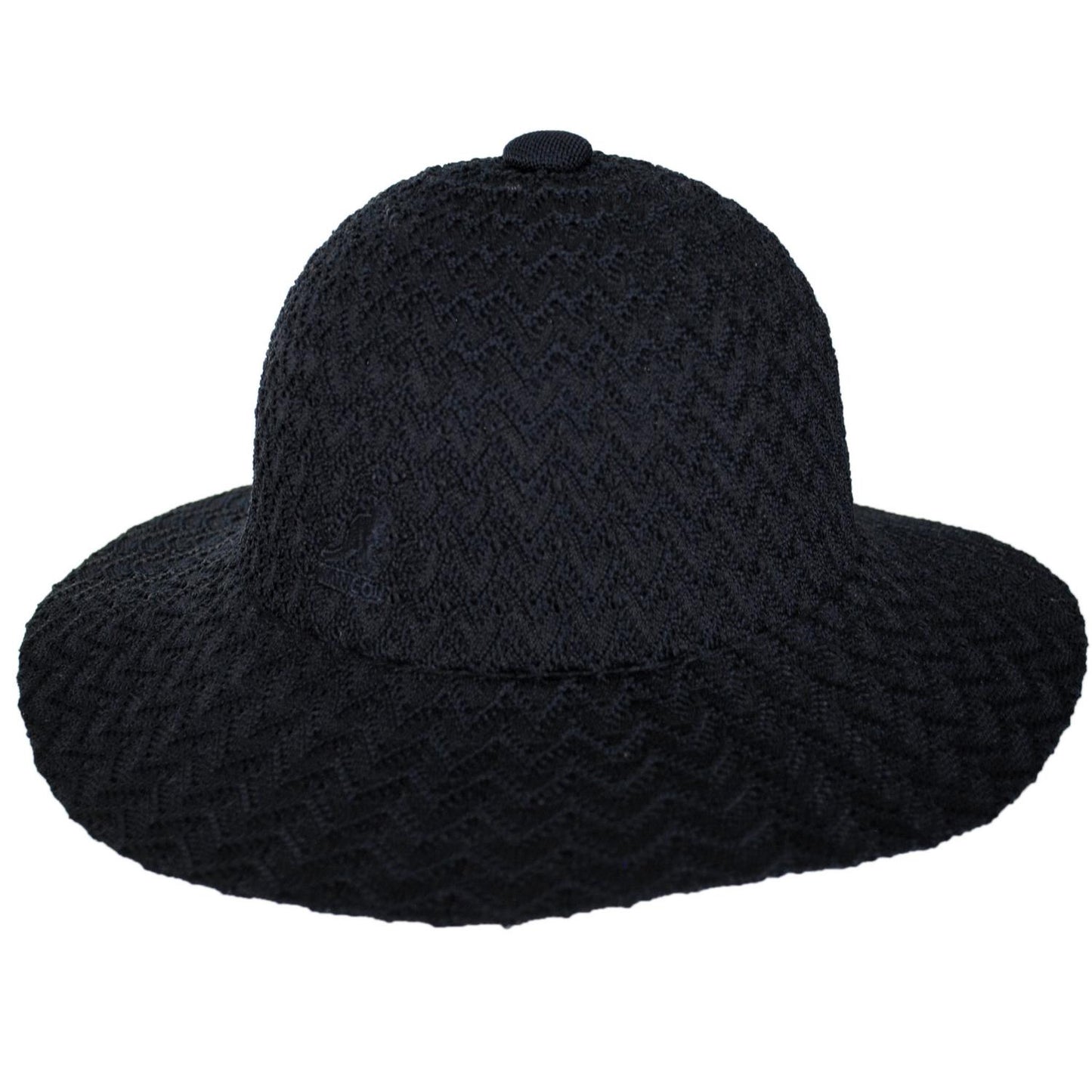 Kangol | Tropic Zig Wide Brim Casual Bucket Hat | 185839 | lead | BLACK