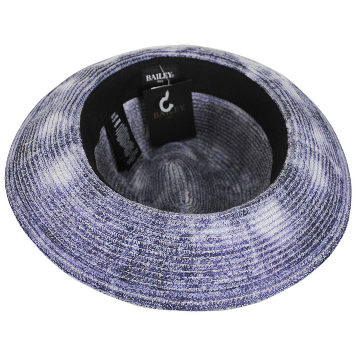 Bailey 1922 | Cleves Tie-Dye Toyo Straw Fedora Hat | 127931 | under | DUSK INDIGO