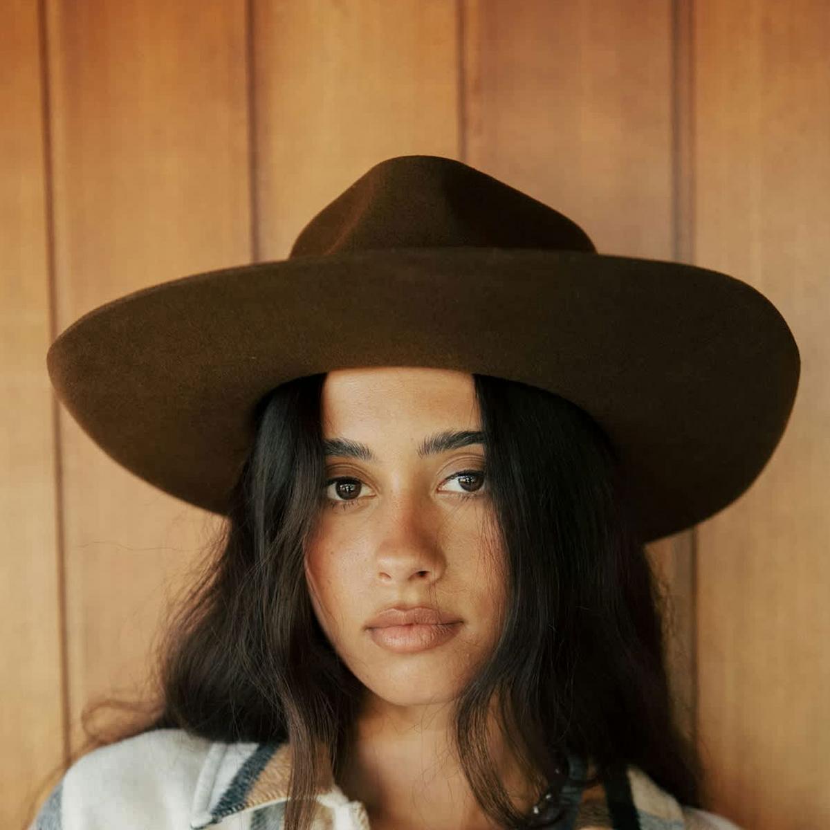 BRIXTON HATS | Marlow Wool Felt Rancher Fedora Hat | 135666 | lsfone | COFFEE