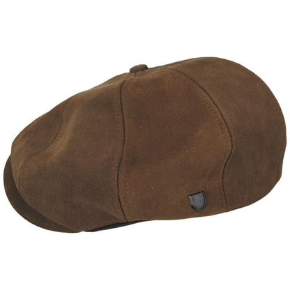 BRIXTON HATS | Brood Reserve Suede Leather Newsboy Cap | 161541 | profile | TOFFEE SUEDE