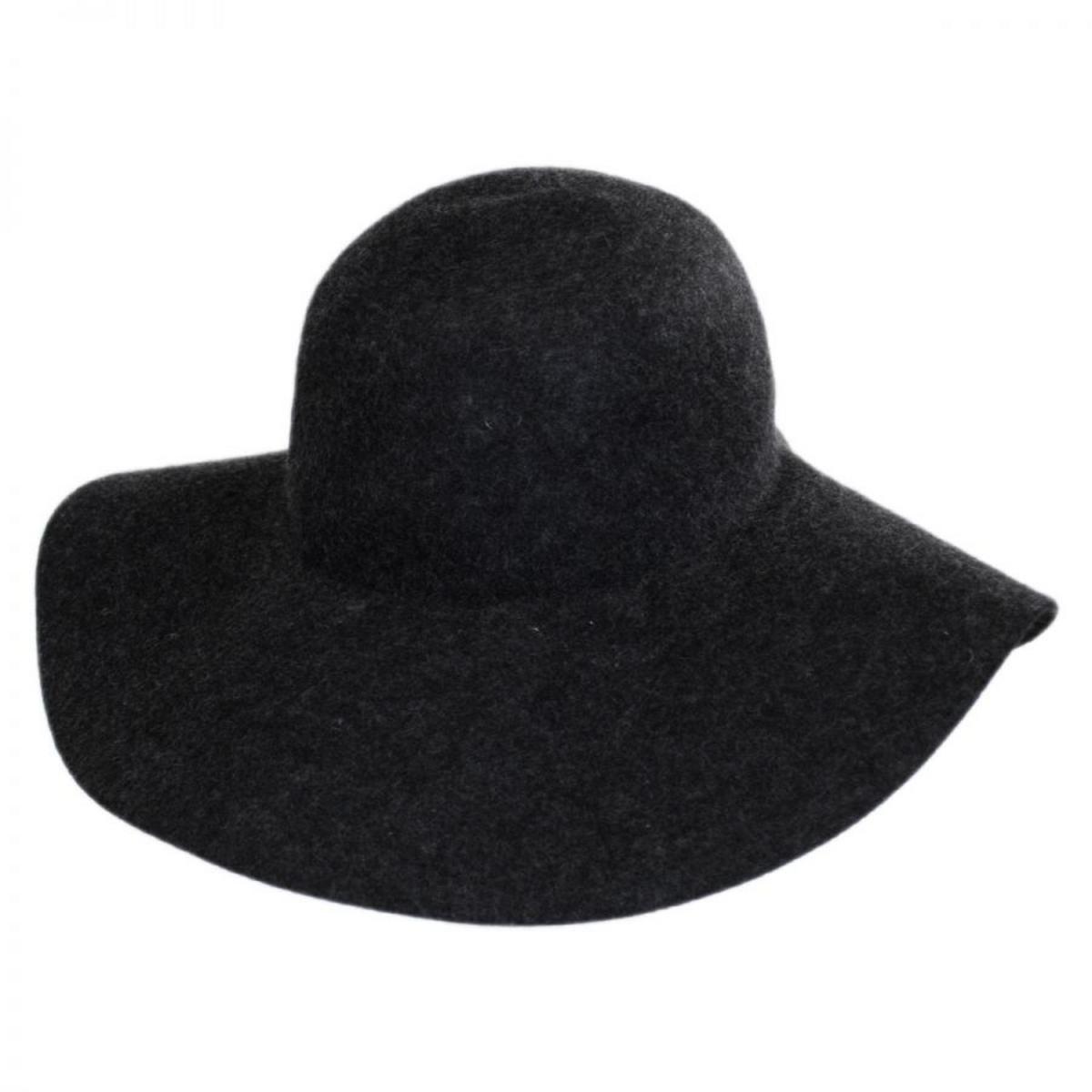 Scala | Boho Wool Felt Swinger Hat | 123472 | lead | CHARCOAL