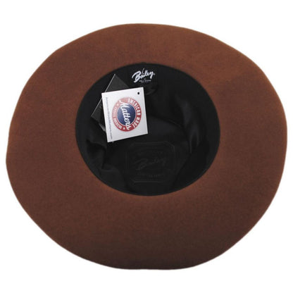 Bailey 1922 | Barksdale Polished Wool Felt Fedora Hat | 130362 | under | WHISKEY