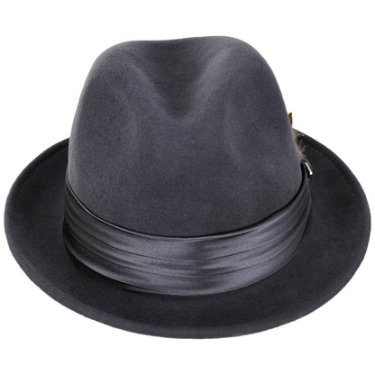 Stacy Adams | Crushable Wool Felt Fedora Hat | 130456 | front | GREY