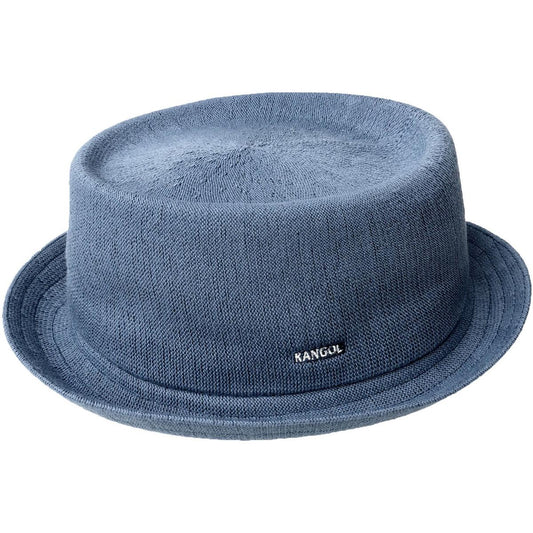 Kangol | Bamboo Mowbray Pork Pie Hat | 185744 | lead | DENIM BLUE