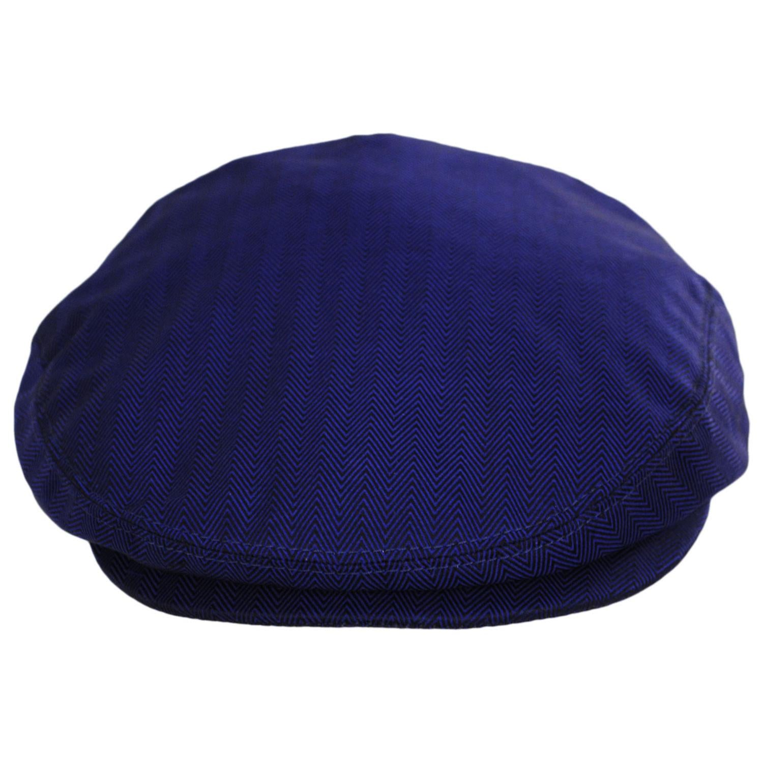 Baskerville Hat Company | Llanddew Cotton Herringbone Ivy Cap | 167680 | front | NAVY BLUE