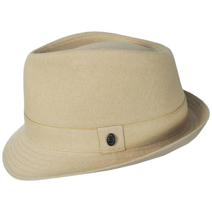 Jaxon Hats | Wholesale Cotton Trilby Fedora Hat B2B Pre-Pack | B2B147247 | profile | TAN