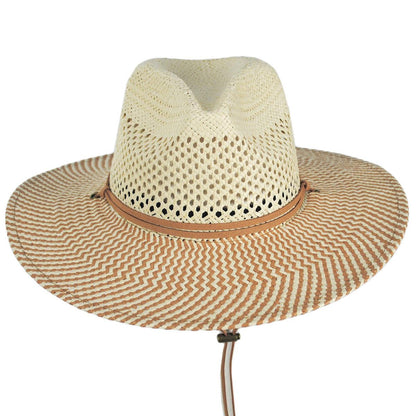 Chevron Toyo Straw Aussie Fedora Hat