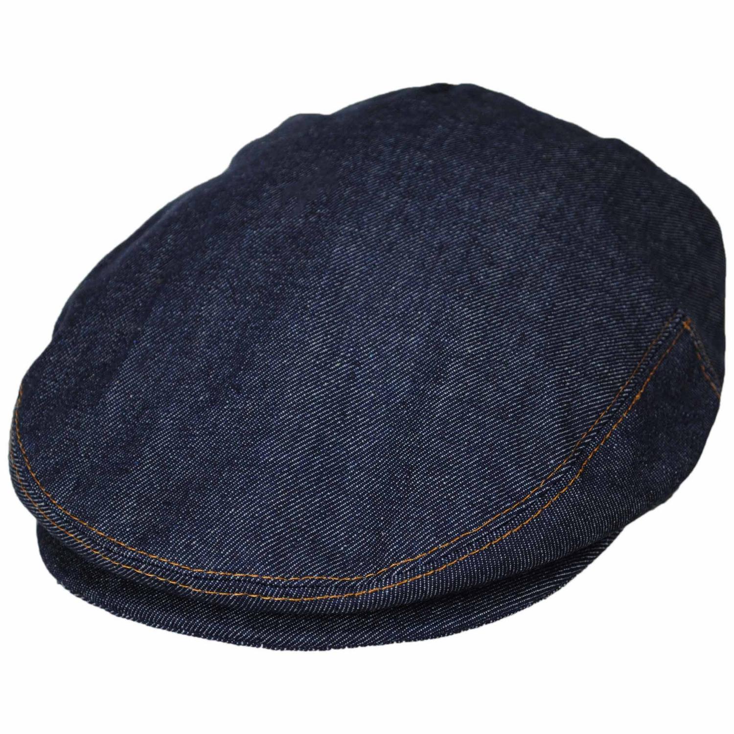 Jaxon Hats | Denim Cotton Ivy Cap | 167702 | lead | DENIM BLUE