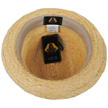 Wholesale Oceanside Raffia Straw Fedora Hat B2B Pre-Pack