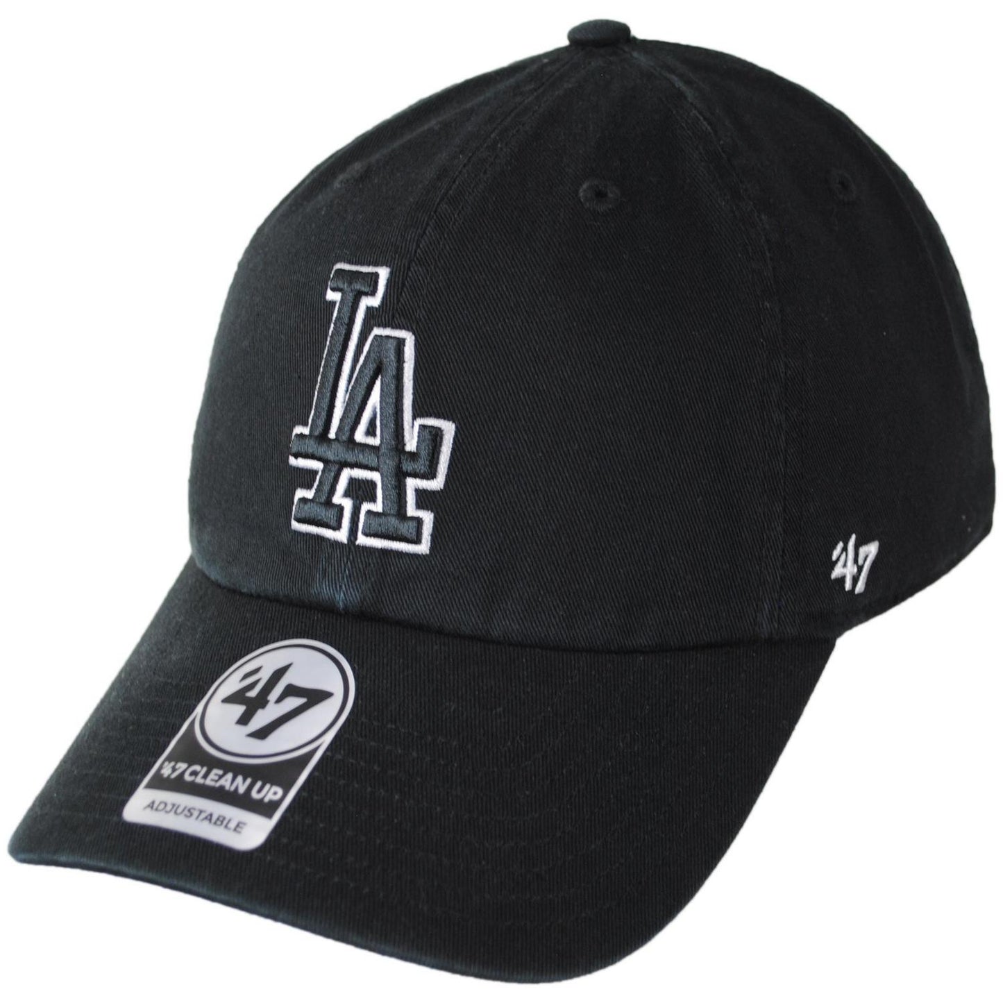 47 Brand | Los Angeles Dodgers MLB Clean Up Strapback Baseball Cap Dad Hat | 203042 | lead | BLACK