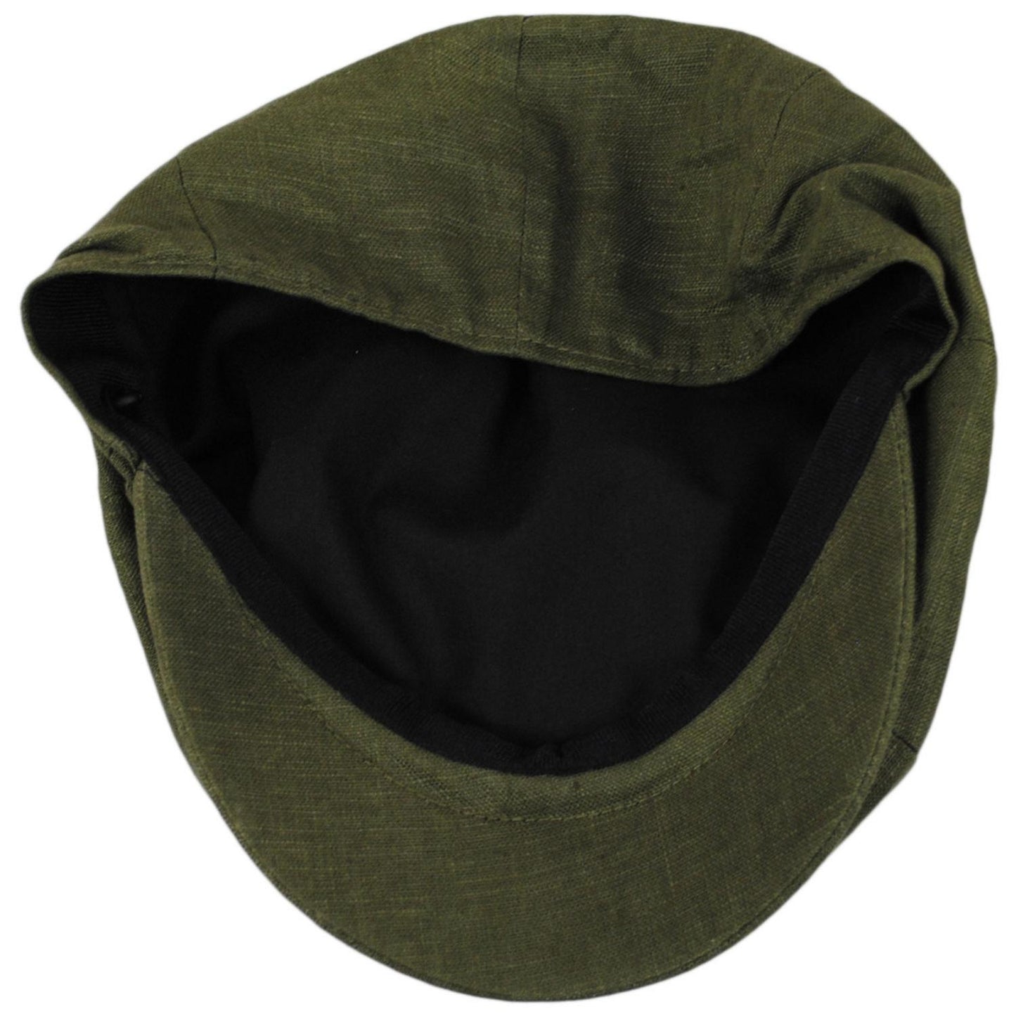 Jaxon Hats | Linen and Cotton Newsboy Cap | 167774 | under | OLIVE GREEN